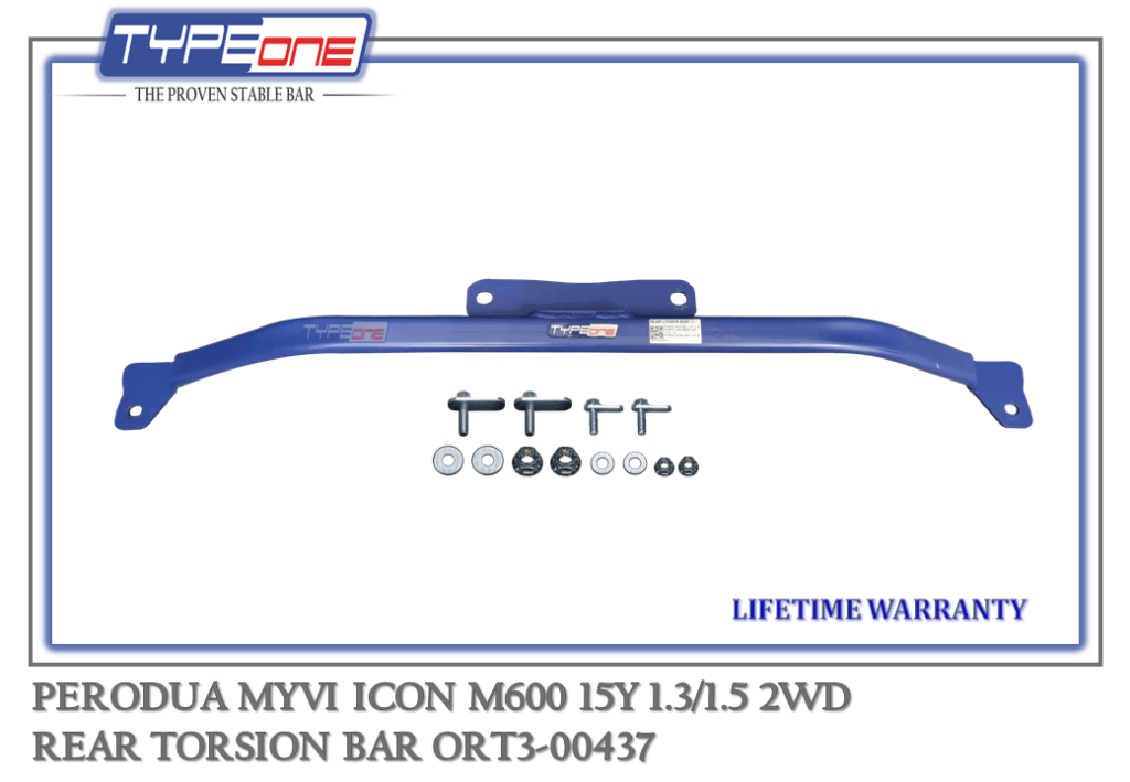 Rear Torsion Bar Perodua Myvi Icon M600 15YORT3-00437 - TypeOne