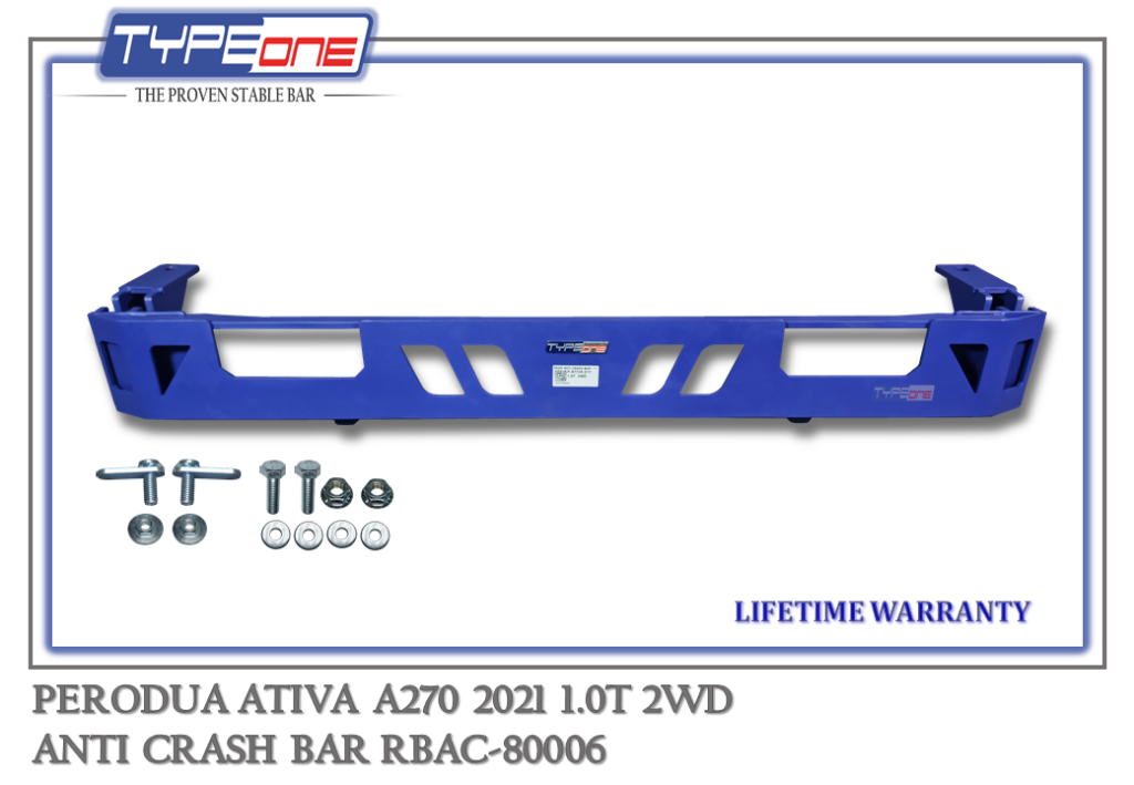 Rear Anti Crash Bar Perodua Ativa 21Y RBAC-80006 - TypeOne