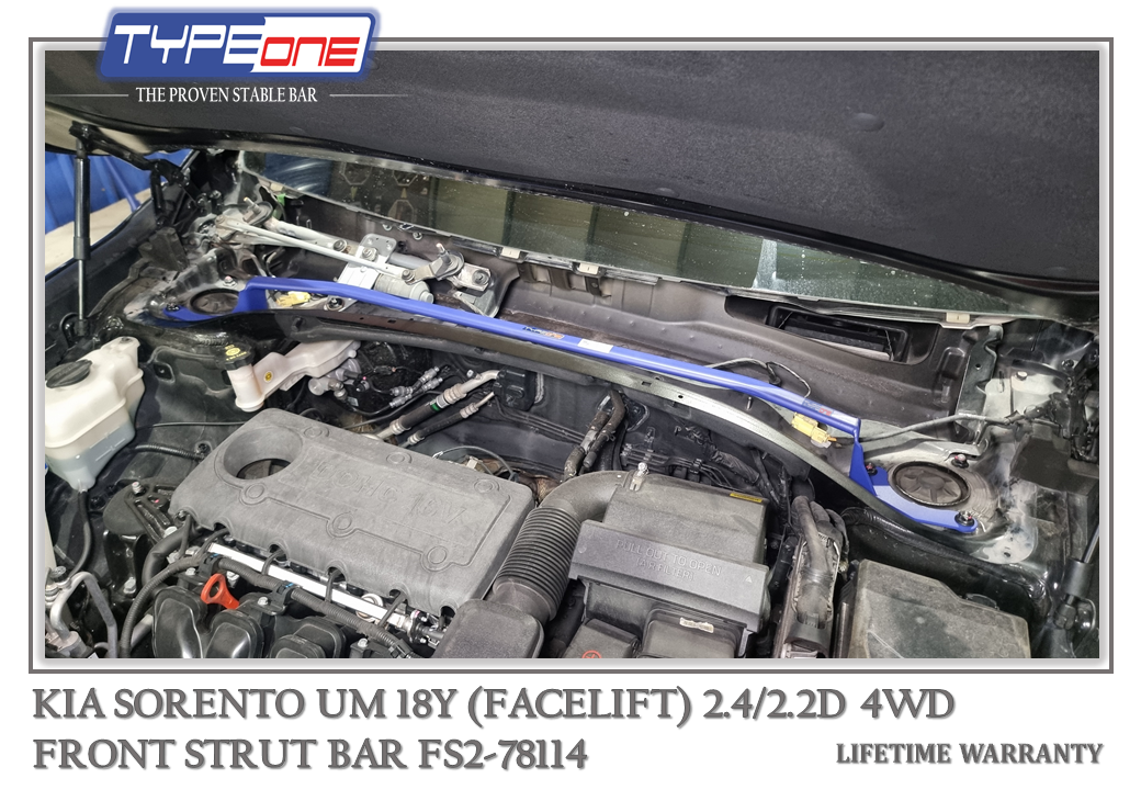 1- Front Strut Bar - Kia Sorento 18Y (BLUE)