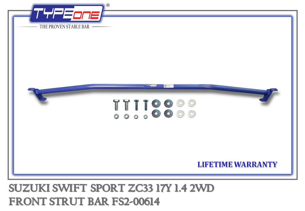 1- Front Strut Bar (00614) - Suzuki Swift Sport 17Y (BAR)