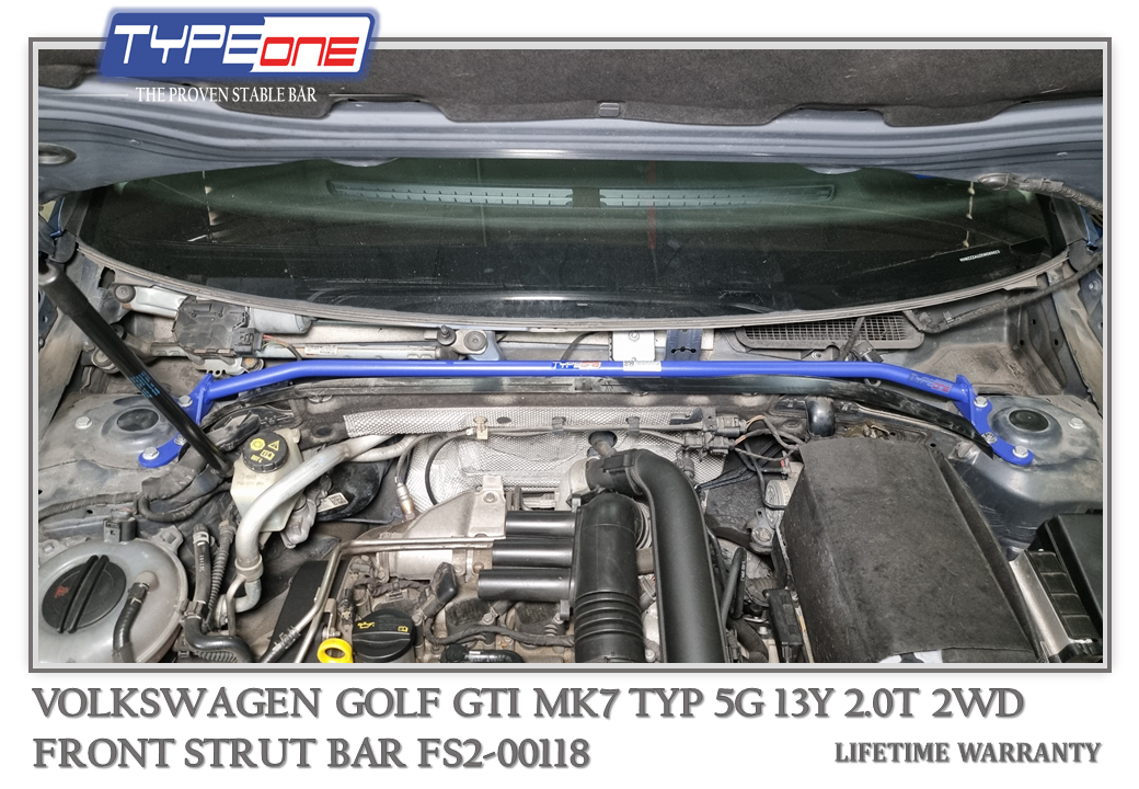 1- Front Strut Bar - Volkswagen Golf GTI MK7 13Y (BLUE)