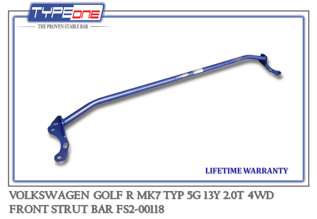 1- Front Strut Bar - Volkswagen Golf R MK7 13Y (BLUE) (BAR)