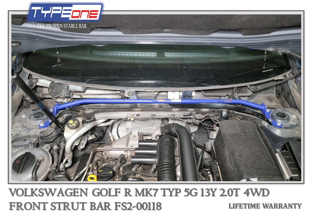 1- Front Strut Bar - Volkswagen Golf R MK7 13Y (BLUE)