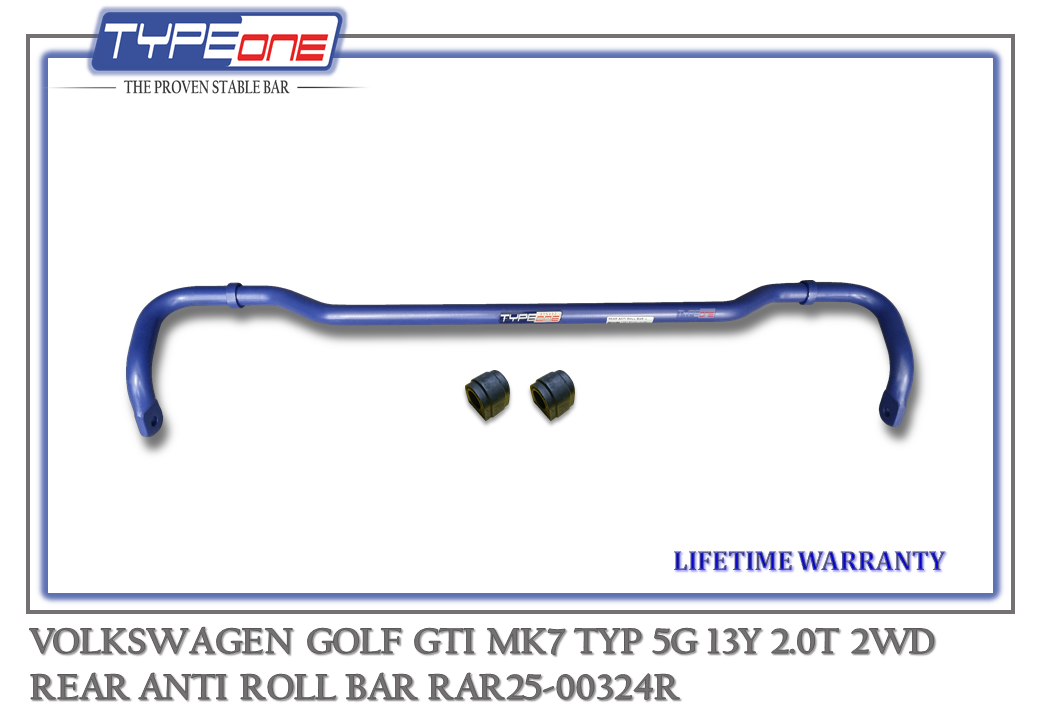 2- Rear Anti Roll Bar 25MM - Volkswagen Golf GTI MK7 13Y (BLUE) (BAR)