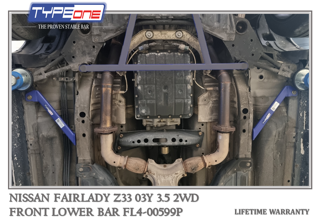 3- Front Lower Bar (00599P) - Nissan Fairlady 03Y (BLUE)