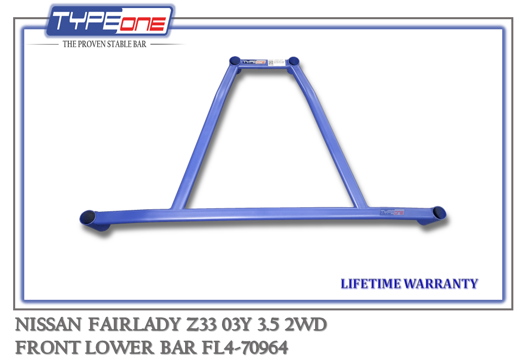 3- Front Lower Bar (70964) - Nissan Fairlady 03Y (BLUE) (BAR)