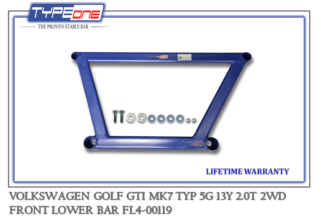 3- Front Lower Bar - Volkswagen Golf GTI MK7 13Y (BLUE) (BAR)
