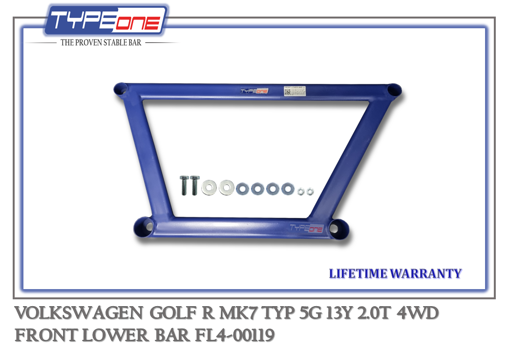3- Front Lower Bar - Volkswagen Golf R MK7 13Y (BLUE) (BAR)