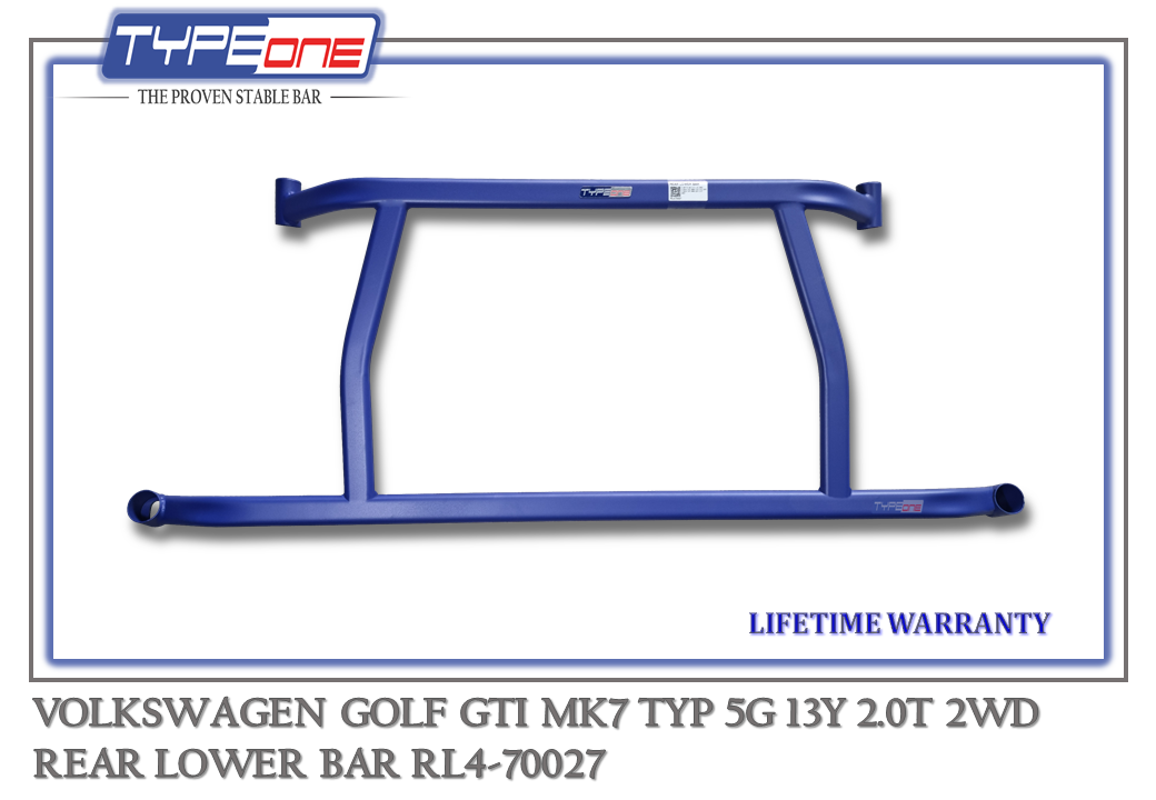 5- Rear Lower Bar (70027) - Volkswagen Golf GTI MK7 13Y (BLUE) (BAR)