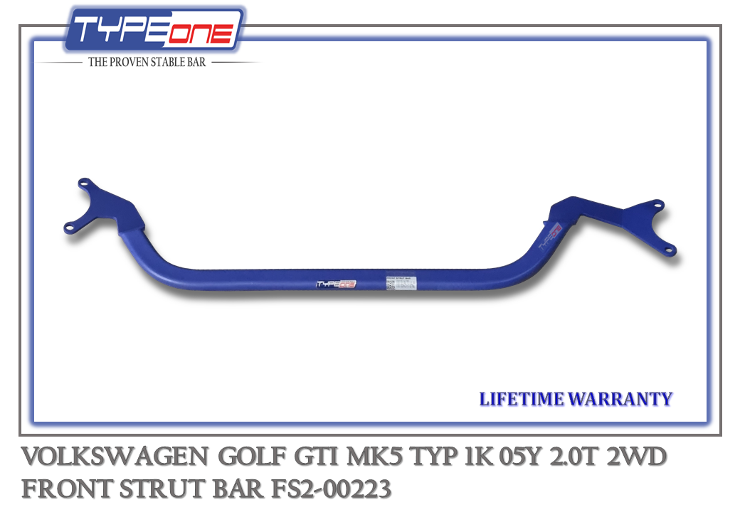 1- Front Strut Bar - Volkswagen Golf GTI MK5 05Y (BLUE) (BAR)