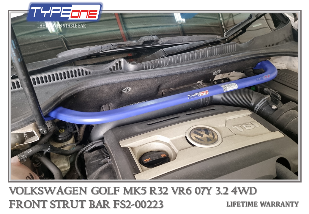 1- Front Strut Bar - Volkswagen Golf MK5 R32 07Y (BLUE)
