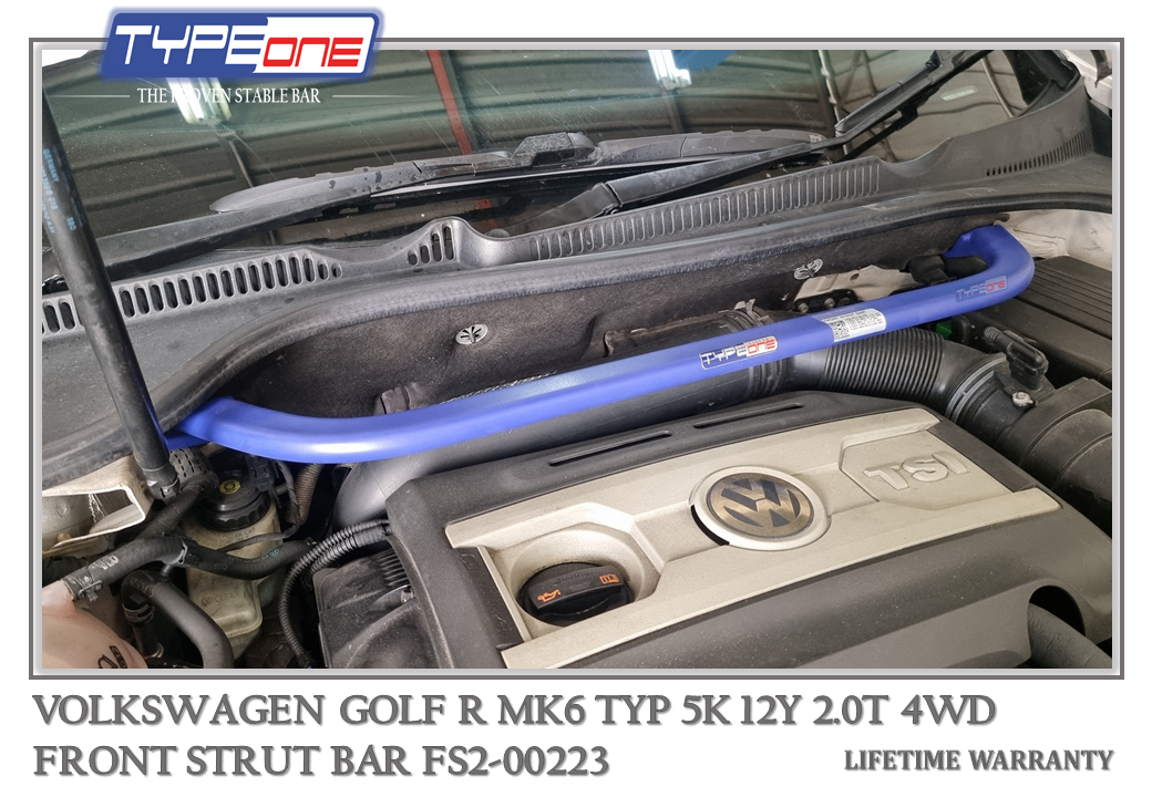 1- Front Strut Bar - Volkswagen Golf R MK6 12Y (BLUE)