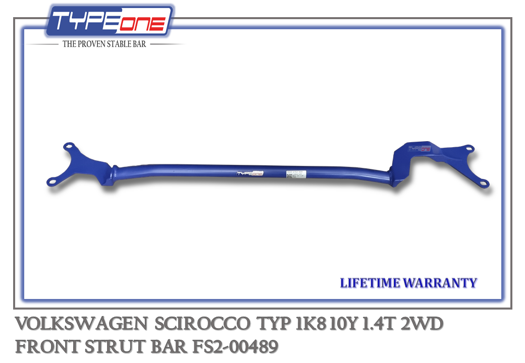 1- Front Strut Bar - Volkswagen Scirocco 10Y (BLUE) (BAR)