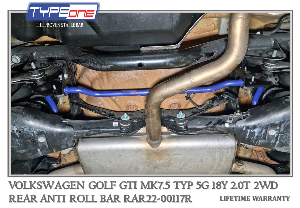 2- Rear Anti Roll Bar 22MM - Volkswagen Golf GTI MK7.5 18Y (BLUE)