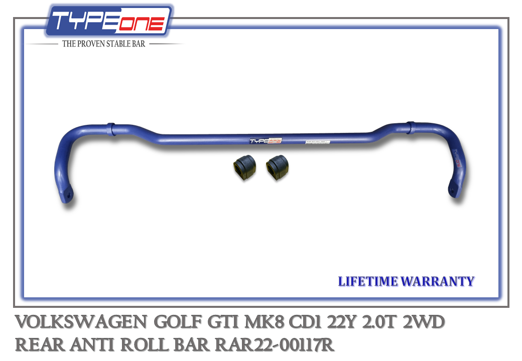 2- Rear Anti Roll Bar 22MM - Volkswagen Golf GTI MK8 22Y (BLUE) (BAR)