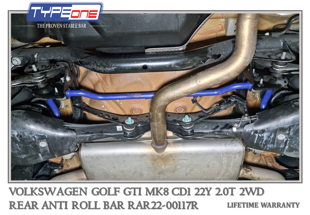 2- Rear Anti Roll Bar 22MM - Volkswagen Golf GTI MK8 22Y (BLUE)