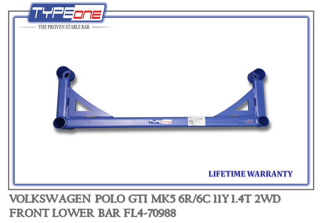 3- Front Lower Bar (70988) - Volkswagen Polo GTI MK5 11Y (BLUE) (BAR)