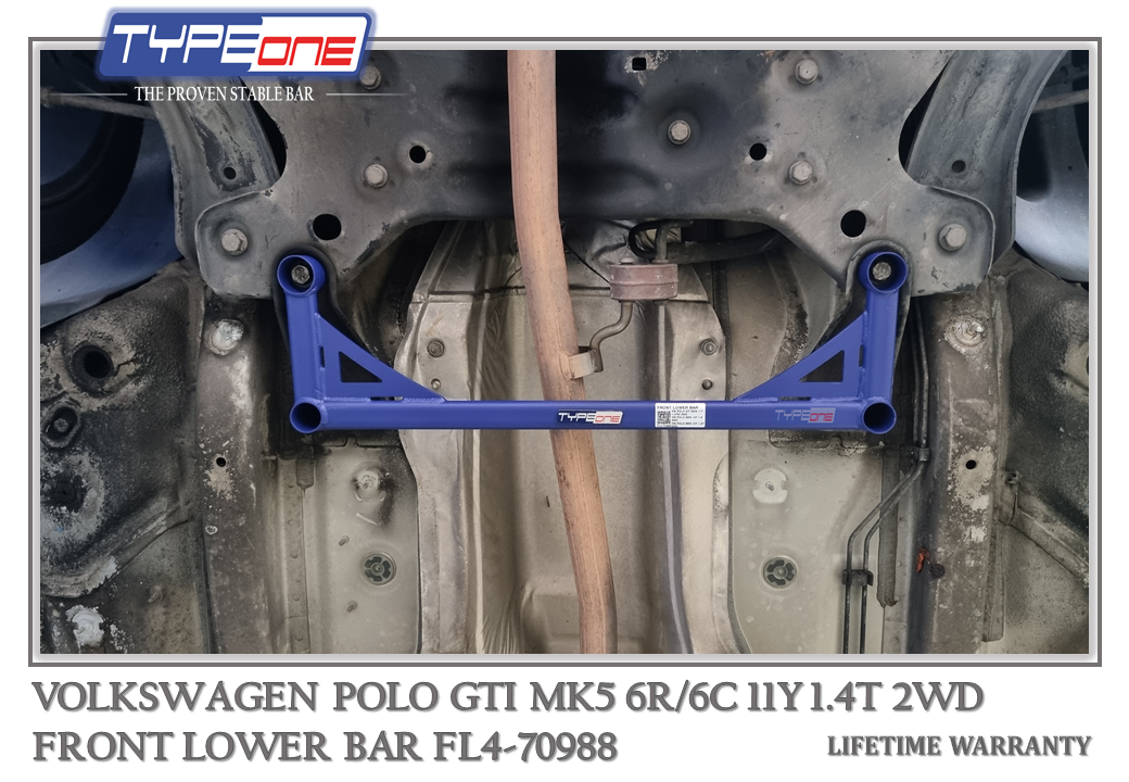 3- Front Lower Bar (70988) - Volkswagen Polo GTI MK5 11Y (BLUE)