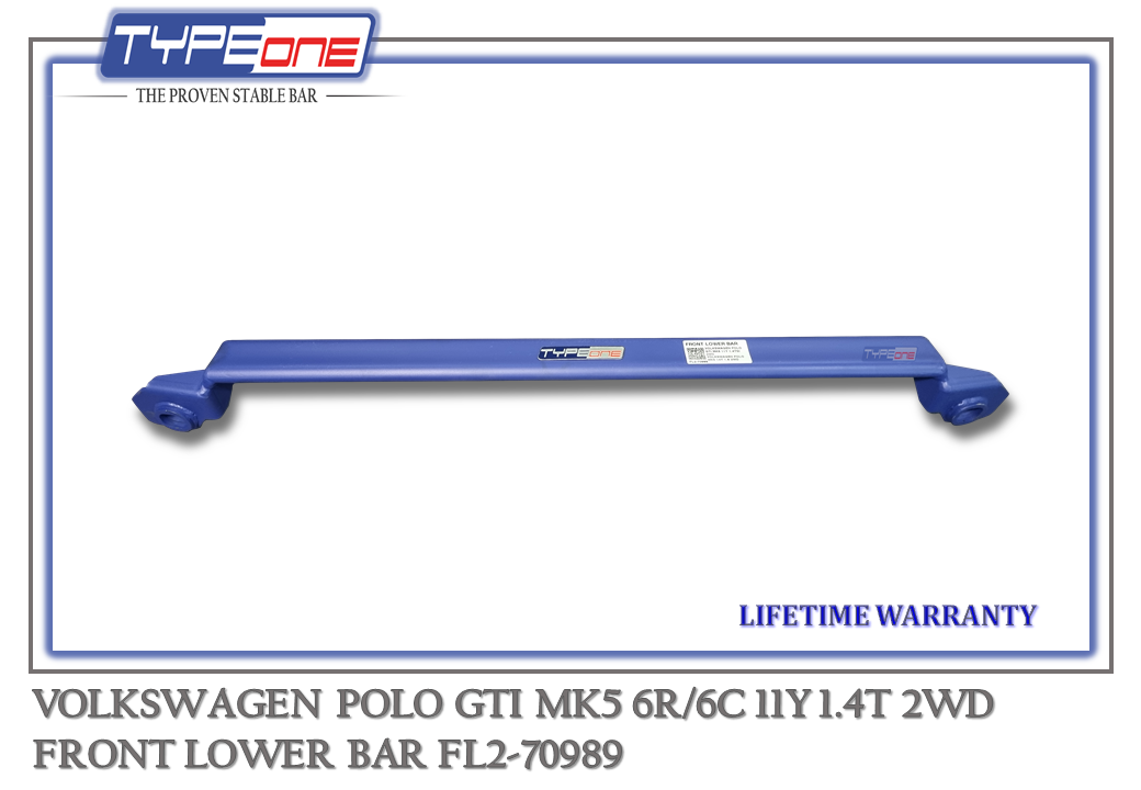 3- Front Lower Bar (70989) - Volkswagen Polo GTI MK5 11Y (BLUE) (BAR)