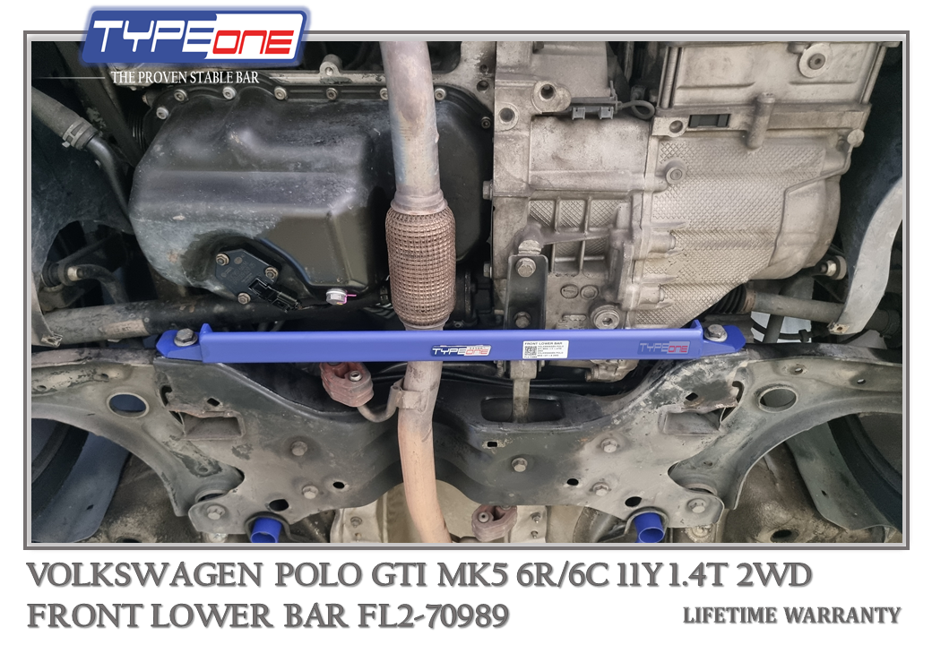 3- Front Lower Bar (70989) - Volkswagen Polo GTI MK5 11Y (BLUE)