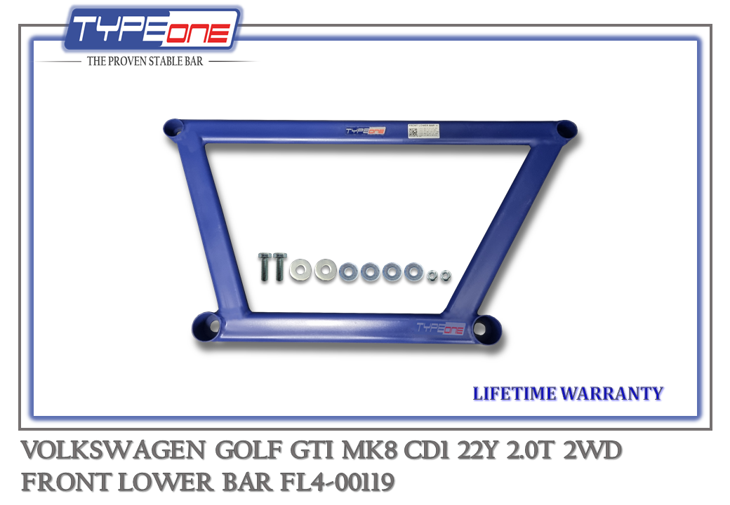 3- Front Lower Bar - Volkswagen Golf GTI MK8 22Y (BLUE) (BAR)