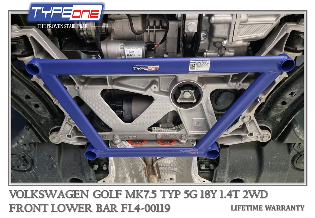 3- Front Lower Bar - Volkswagen Golf MK7.5 18Y (BLUE)