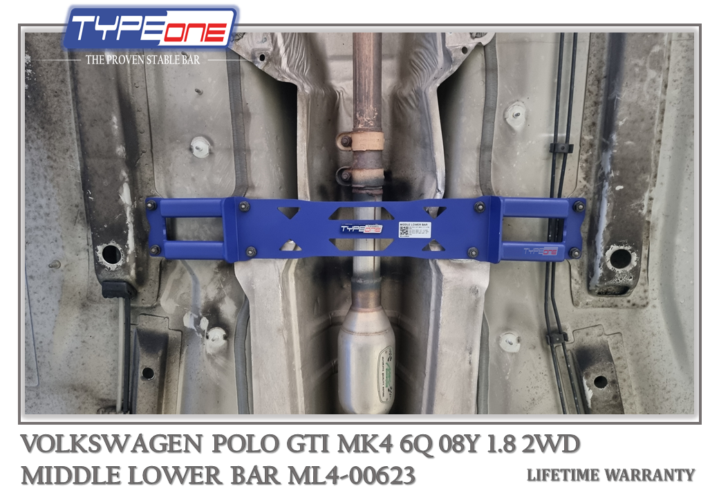 4- Middle Lower Bar (00623) - Volkswagen Polo GTI MK4 08Y (BLUE)